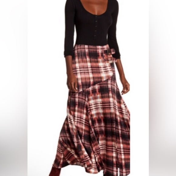 FREE PEOPLE plaid Maxi Skirt - Picture 4 of 5
